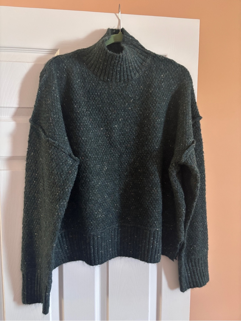 Vici Dark Green Mock Neck Sweater